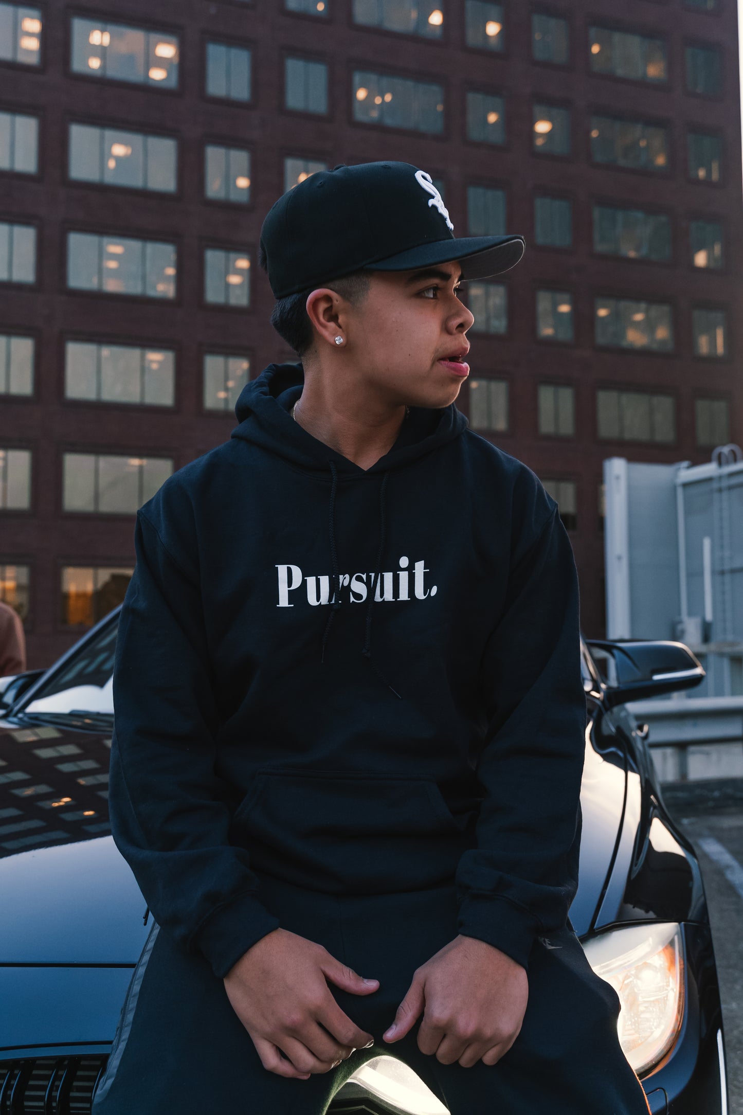 PURSUIT X DONEBYDOLPH COLLAB BLACK BOX LOGO HOODIE